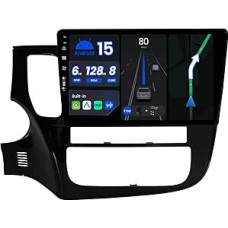 [6G+128G] - Android 14 IPS Car Radio for Mitsubishi Outlander (2012-2018) - Wireless CarPlay/Android Car/DSP - LED Camera & Mic - 10.1 Inch 2 DIN - DAB Steering Wheel Control Fast-boot 360