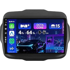 MSD [Eingebaut DAB+ ] - Android 15 Autoradio für Jeep Renegade (2015-2018) GPS Navi Radio | CarPlay Android Auto Lenkradsteuerung Dual-Band WiFi DSP | 4G+64G Octa-Core 2 Din 9 Zoll | Kamera MIC