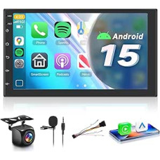 8 Core 6 + 128G: Hodozzy Carplay Android Car Radio 2 DIN with 7 Inch IPS Screen, Auroradio Bluetooth 5.0 with Android Car/DSP/Navi/WiFi/RDS/FM/USB with Reversing Camera