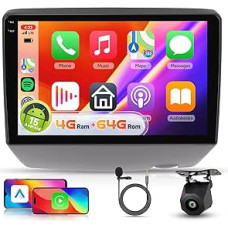 【4+64G】 Hodozzy Carplay Android für Toyota Yaris 1999-2005 Autoradio mit Navi,9 Zoll In-Cell Bildschirm mit Android Auto/WiFi/GPS/RDS/FM/BT/USB
