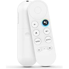 Ersatz-Sprachfernbedienung für Google Chromecast 4K Snow Streaming Media Player, Fernbedienung für Chromecast mit Google TV HD/4K, Ersatz-Fernbedienung (nur Fernbedienung) (weiß)
