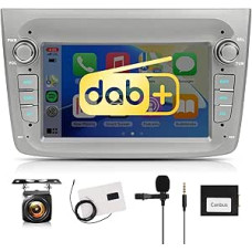 DAB: 2G + 64G Android automobilinis radijas Alfa Romeo MITO 2008-2016 7 colių jutiklinis ekranas Belaidis Carplay automobilinis radijas su Android automobiline navigacija GPS WiFi Mirror Link Bluetooth FM/RDS/EQ Valdymas vairu