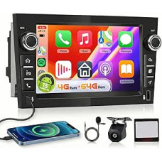 【4+64G】 Hodozzy Carplay Autoradio für Opel Astra Corsa Meriva Zafira mit USB Typ-C Android Autoradio 7 Zoll In-Cell Bildschirm mit Android Auto/WiFi/GPS/RDS/FM/Bluetooth/USB, Schwarz