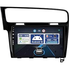10.1 Inch Car Radio for Golf 7 (2013-2018) GPS Navigation - Wireless CarPlay Android Car - Rear View Camera - Android 14 2 Din - DSP DAB Steering Wheel Control 4G Bluetooth 5.0 Daul-Band WiFi