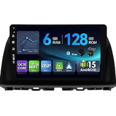 [6G + 128G, Octa-Core] - MSD Car Radio for Mazda CX-5 (2013-2016) | Android 15 GPS Navigation Radio | CarPlay Android Car Steering Wheel Control Dual Band WiFi DSP DAB | Reversing Camera MIC | 2 DIN