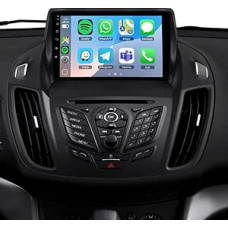 4+64GB Android 15 9 Inch Car Radio with GPS Navigation for Ford Escape 2013-2019 Kuga 2012-2018 Bluetooth Sat NAV Wireless Carplay Radio Multimedia Player WiFi USB