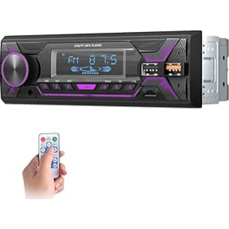ESSGOO Single DIN Autoradio Mit Bluetooth Freisprecheinrichtung CD AUX MP3 grotuvas FM TF