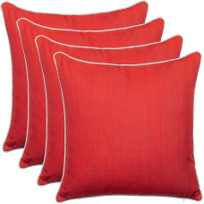 Brandsseller 4 lauko pagalvėlių rinkinys, 45 x 45 cm, oro sąlygoms atsparios dekoratyvinės pagalvėlės su lino spalvos vamzdeliais, vandeniui atsparios sodo pagalvėlės ir dekoratyvinės pagalvėlės, skirtos naudoti lauke, sofos pagalvėlė