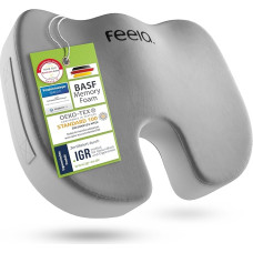 feela.® Ortopedinė sėdynės pagalvėlė, 3 kietumo lygiai, ergonominė sėdynės pagalvėlė biuro kėdei ir kt., mažina skausmą, didina sėdynės komfortą, skatina kraujo cirkuliaciją ir atpalaiduoja raktikaulį, minkšta