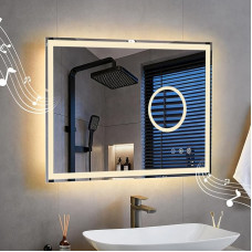 Bluetooth Bathroom Mirror with Lighting 50 x 70 cm (NHYJ5736D-EU)