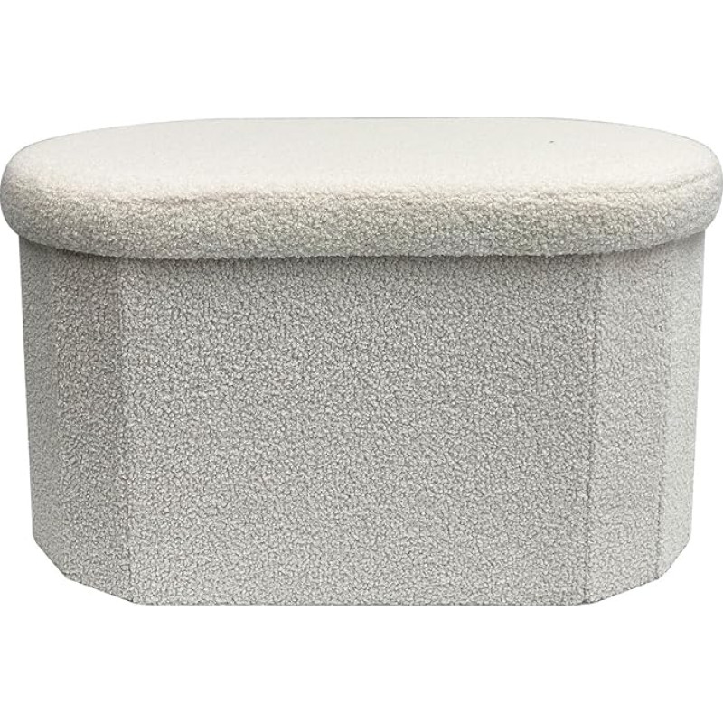 Generico 1 Balta ovali komoda cm 71x40x40, Poliesteris MDF medienos plaušų plokštė Polipropilenas Poliuretanas