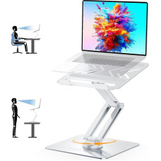 urmust Laptop Stand, Aluminum 360° Rotating Laptop Stand for Desk, Sit Stand Riser up to 13
