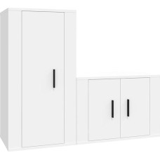 TV Schrank,2-TLG. TV-Schrank-Set Weiß Holzwerkstoff,TV Board Hängend Schrank Fernsehschrank TV Bank Wohnzimmer Möbel Modern Wandschrank für Wohnzimmer Schlafzimmer