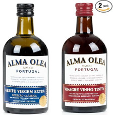 Ypač tyro alyvuogių aliejaus ir raudonojo vyno acto rinkinys - Viduržemio jūros regiono maisto gaminimo reikmenys - 2 x 500 ml buteliai