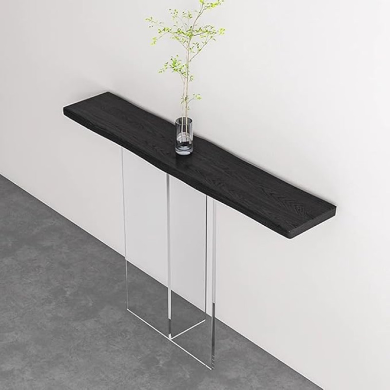 Sofos nugaros lentynos stalas Konsolinis sofos stalas Siauras įėjimo stalas Medžio masyvo stalas Šiuolaikinis dekoro stilius (1 stilius, 120x30x80 cm)