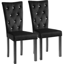 VidaXL Salės šezlongas 2 vnt Velours Noir