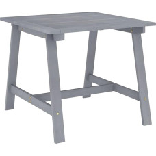 vidaXL Akacijų medžio masyvo sodo valgomojo stalas Sodo stalas Patio stalas Medinis stalas Balkono stalas Virtuvės stalas Valgomojo stalas Pilka 88 x 88 x 74 cm