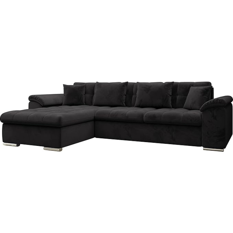 Mirjan24 Diana Diana Premium kampinė sofa su miegamojo lova ir miego funkcija, minkšta kampinė sofa-lova Pasirinktos spalvos sofa-lova Sofa-lova Sofa-lova (Piano 17, šonas: kairysis)