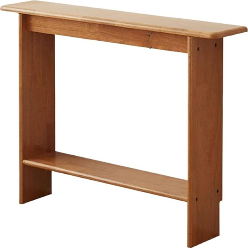 Bauernhaus Konsolentisch mit Ablage，Platzsparend Beistelltisch ， Rechteckig Flurtisch Holz，für Flur、Wohnzimmer、Foyer、Büro，für kleine Räume(Natural,31in)