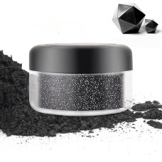 Valgomieji blizgučiai - 10 g valgomųjų blizgučių dulkių miltelių maistui, gėrimams, tortams - metalizuotų maistinių dažiklių milteliai, skirti tortams, saldumynams, sausainiams puošti (juodi)