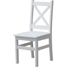 k koma Cross Chair Solid Pine Wood Country House Style Solid Wood White