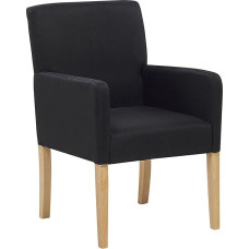 Madinga elegantiška juoda minkšta kėdė 58 x 60 x 89 cm, puikiai tinkanti bet kokiam gyvenamajam kambariui