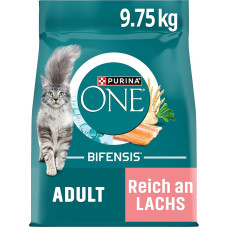 PURINA ONE Bifensis sausas maistas su lašiša suaugusioms katėms 1 pakuotė (1 x 9,75 kg)