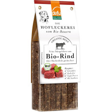 defu Dog Snack, 1 x 125 g, Farm Treat, Fine Stems of Organic Beef, Premium Organic Treats for Your Dog