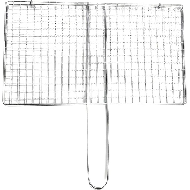 Grillkorb - Tragbarer Rost mit Griff,Grillkorb Aus Edelstahl,Geschenk für Männer Väter Ehemänner Geburtstag Outdoor Grillen BBQ Fleisch Fisch