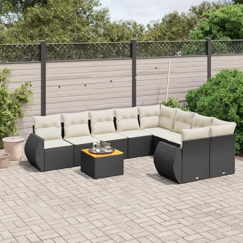 Garten Lounge gartenlounge gartenlounge rinkinys gartenlounge Lauko terassenmöbel außen13-tlg. Garten-Sofagarnitur mit Kissen Beige Poly RattanGeeignet für Schlafzimmer