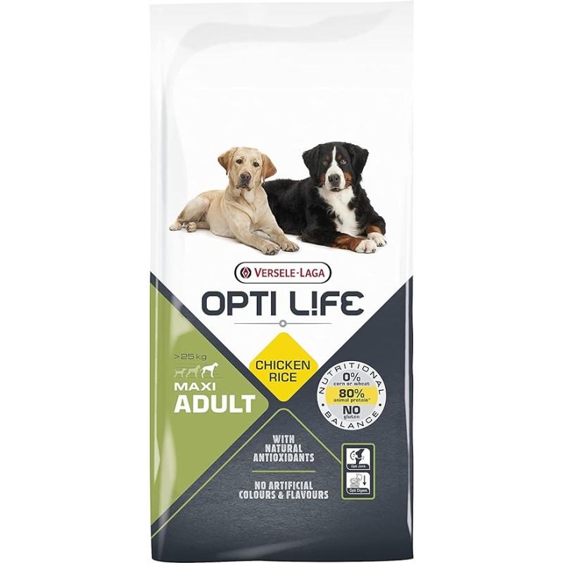 VERSELE-LAGA - Opti Life Adult Maxi - sausas maistas didelių veislių šunims - 12,5 kg