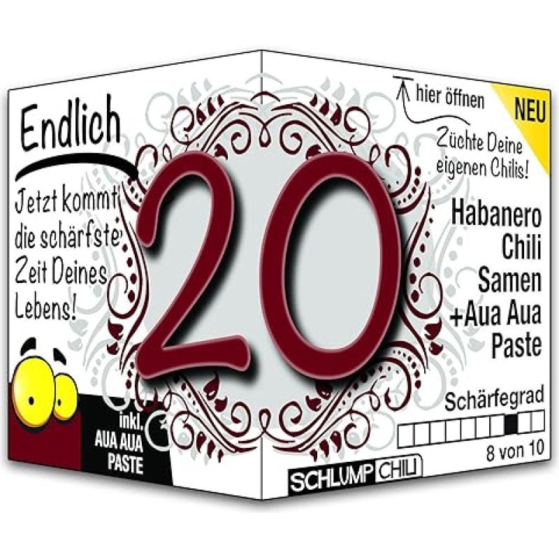 Schlump-Chili Endlich 20 - The Funny Birthday Gift for Young Adult Men and Women