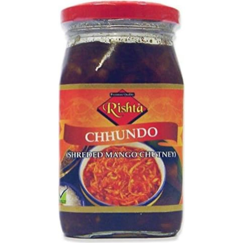 Rishta - čatnis iš smulkinto mango (chhundo)