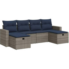 Modelis 3325427 Sodo sofos komplektas su laikymo vieta ir kojų pakoja PE rotango 55 x 53 x 34 cm, skirtas kiemui ir terasai