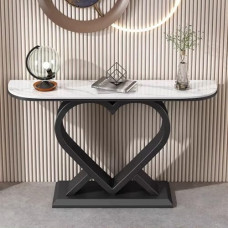 Konsolentisch, dekorativer Sofatisch, hinter dem Couchtisch, schmaler Langer Eingangstisch, Flurtisch, moderner Akzenttisch, für Eingang, Wohnzimmer, Foyer (Schwarz-C, 150 cm)