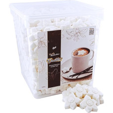 Vaniblos Vanilla Marshmallow Blossom | The Special Extra for Coffee, Tea & Cocoa | Made in Germany (approx. 3 x 3 cm, 350 Pieces)