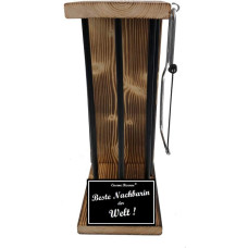 Dovana kaimyno gimtadieniui Kalėdos - tuščia, kad galėtumėte užpildyti patys M dydžio geležies rezervas juodas leidimas su pjūklu - dovanų idėja - geriausias kaimynas pasaulyje