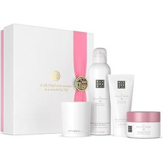 RITUALS The Ritual of Sakura Gift Set, M, dovanų dėžutė su 4 asmens higienos priemonėmis su ryžių pienu ir vyšnių žiedais, maitinamosiomis savybėmis