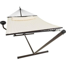 VITA5 Hammock with Frame and Table - Outdoor Hammock for the Garden, Pool & Balcony - Generous Hammocks for 2 People - Double Hammock with Stand and Side Table - 200 kg Load Capacity