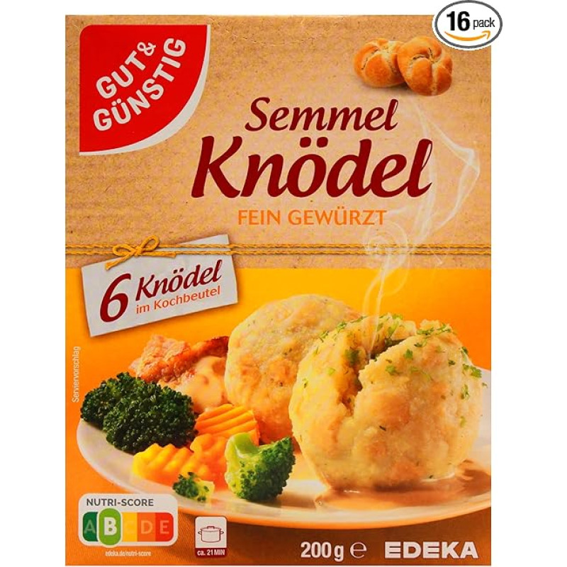 Gut & Günstig Semmel koldūnai su smulkiais prieskoniais, 16 vnt. (16 x 200 g)