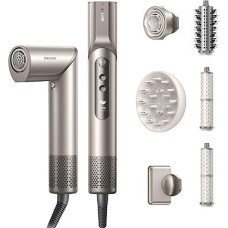 DREAME Dazzle plaukų džiovintuvas, išmanusis antgalių aptikimas, išmanusis ekranas, greitas džiovinimas, 110 000 aps/min. variklis, 5 priedai, NTC, 300 mln. neigiamų jonų, 3 režimai, nuimamas oro įvadas