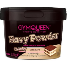 GymQueen Flavy Powder 250 g, Tiramisu Flavour Powder, Low Calorie Flavour Powder for Sweetening, Baking and Refining Food, Rich in Fibre
