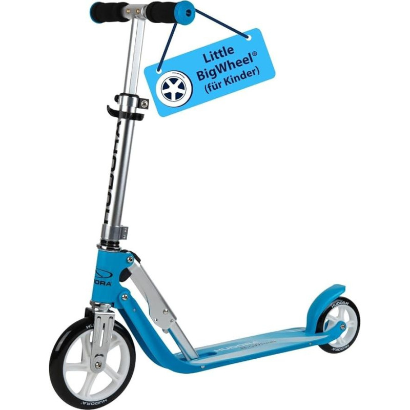HUDORA Little BigWheel Scooter - saugus aliumininis paspirtukas vaikams nuo 3 metų - reguliuojamo aukščio ir sulankstomas miesto paspirtukas iki 100 kg - tvirtas paspirtukas su didelėmis padangomis
