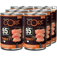 Wellness CORE 95 proc., šunims skirtas drėgnas ėdalas, be grūdų, daug mėsos, 6 x 400 g