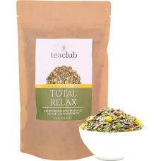 Total Relax Basic Herbal Tea Loose 100 g, Herbal Tea Blend with Mint Balm Chamomile Lavender, TeaClub Herbal Tea