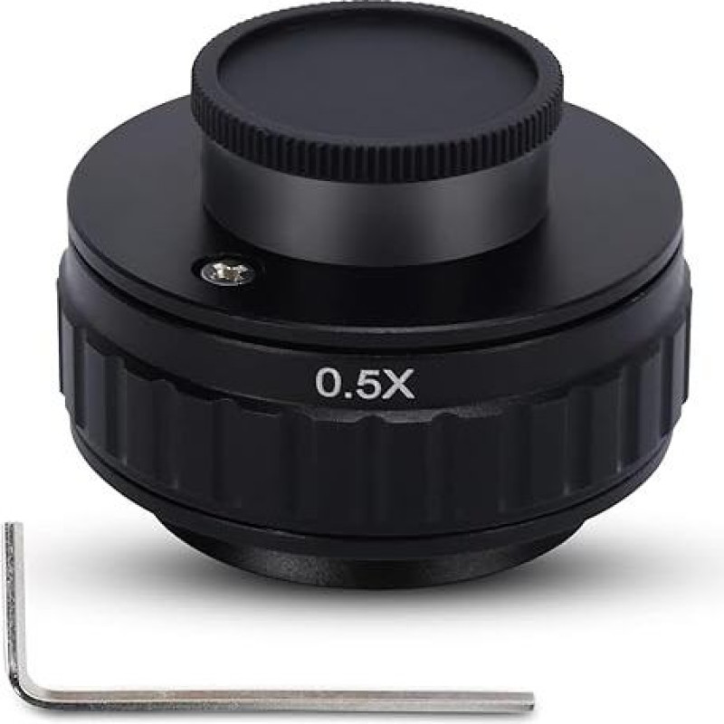 Mikroskopo adapteris 0,5X adapterio objektyvas 38 mm C-mount adapteris Trinokulinis stereomikroskopo vamzdelis, skirtas fokusuoti skaitmeninius fotoaparatus