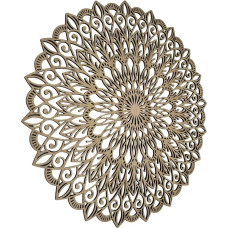 SENTOP HDF0251 Gyvybės gėlė Medinė Mandala Sienų menas Drožinėtas paveikslas ant sienos Interjero medžio meno dekoras Klevas 70cm