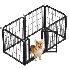 Yaheetech Dog Playpen 6 Panels Cage for Dogs Puppy Rabbit Rodent Fence Mesh Kennel Metal Exercise Foldable 60x60cm