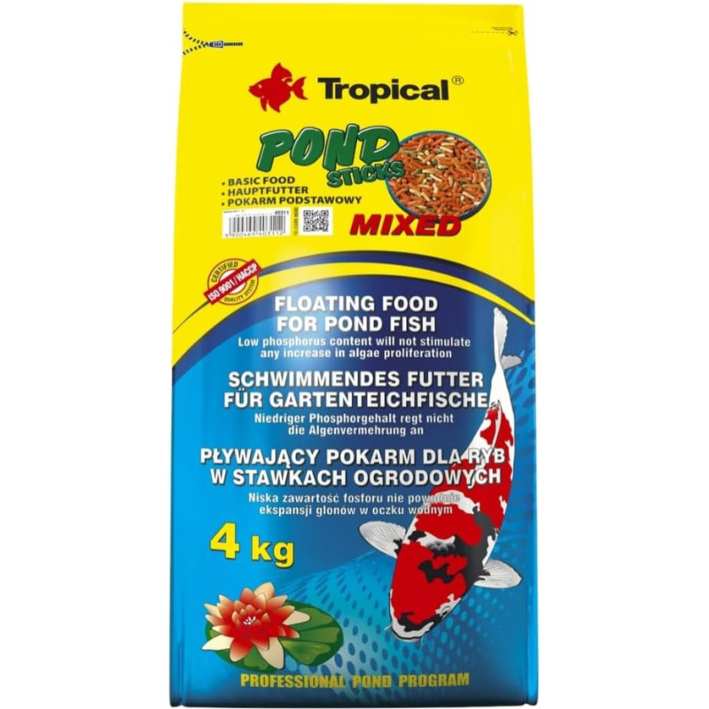 TROPICAL tvenkinių lazdelės Mišri pakuotė (1 x 4 kg)