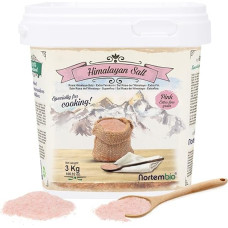 Nortembio Himalaya-Salz Rosa Punjab Pakistan 3 kg Extra Fein (0,5–1 mm) Unraffiniertes Natürliches Mineralsalz für Kulinarische Verwendung. Inkl. Gratis-E-Book mit Rezepten!